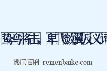 鸷鸟将击，卑飞敛翼反义词是什么意思的图片